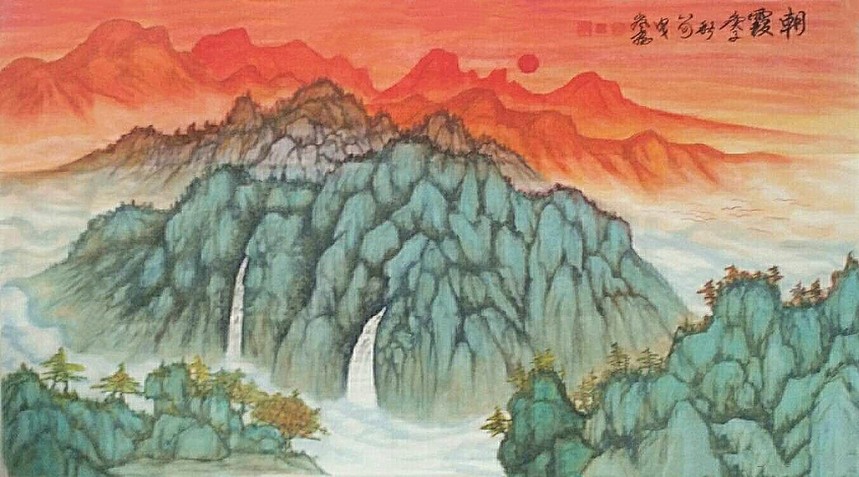 曳岚国画作品-山水